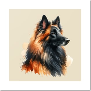 Belgian Tervuren Watercolor - Beautiful Dog Posters and Art